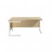 Jemini Radial Left Hand Cantilever Desk 1800x1200x730mm MapleWhite KF802122 KF802122