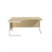 Jemini Radial Left Hand Cantilever Desk 1800x1200x730mm MapleWhite KF802122 KF802122