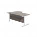 Jemini Radial Right Hand Cantilever Desk 1800x1200x730mm Grey Oak KF802157 KF802157