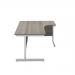 Jemini Radial Right Hand Cantilever Desk 1800x1200x730mm Grey Oak KF802157 KF802157