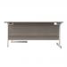 Jemini Radial Right Hand Cantilever Desk 1800x1200x730mm Grey Oak KF802157 KF802157