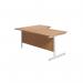 Jemini Radial Right Hand Cantilever Desk 1800x1200x730mm Nova Oak KF802163 KF802163