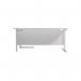 Jemini Radial Right Hand Cantilever Desk 1800x1200x730mm White/White KF802179 KF802179