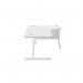 Jemini Radial Right Hand Cantilever Desk 1800x1200x730mm WhiteWhite KF802179 KF802179