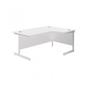 VOW Jemini Radial Right Hand Cantilever Desk 1800x1200x730mm WhiteWhite KF802179 KF802179