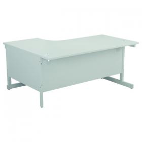 Jemini Radial Right Hand Cantilever Desk 1800x1200x730mm White/White KF802179 KF802179