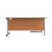First Radial Left Hand Desk 1600x1200x730mm BeechSilver KF803010 KF803010