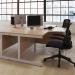 First Radial Left Hand Desk 1600x1200x730mm Nova Oak/Silver KF803027 KF803027