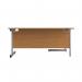 First Radial Left Hand Desk 1600x1200x730mm Nova OakSilver KF803027 KF803027