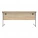 Astin Rectangular Single Upright Cantilever Desk 1600x600x730mm Canadian OakSilver KF803037 KF803037