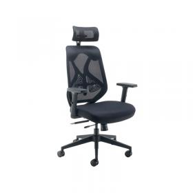 Arista Stealth High Back Chair with Headrest Black KF80304 KF80304