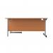 First Radial Right Hand Desk 1600x1200x730mm BeechSilver KF803041 KF803041