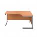 First Radial Right Hand Desk 1600x1200x730mm BeechSilver KF803041 KF803041