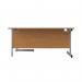 First Radial Right Hand Desk 1600x1200x730mm Nova OakSilver KF803058 KF803058