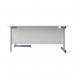 First Radial Right Hand Desk 1600x1200x730mm WhiteSilver KF803065 KF803065