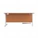 First Radial Left Hand Desk 1600x1200x730mm BeechWhite KF803072 KF803072