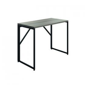 Jemini Folding Desk 1000x500x745mm Grey Oak/Black Leg KF80308 KF80308