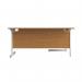 First Radial Left Hand Desk 1600x1200x730mm Nova OakWhite KF803089 KF803089