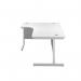 First Radial Left Hand Desk 1600x1200x730mm White/White KF803096 KF803096