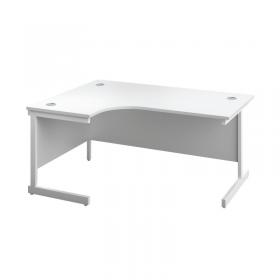 VOW First Radial Left Hand Desk 1600x1200x730mm WhiteWhite KF803096 KF803096