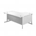 First Radial Left Hand Desk 1600x1200x730mm WhiteWhite KF803096 KF803096