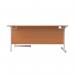 First Radial Right Hand Desk 1600x1200x730mm BeechWhite KF803102 KF803102
