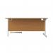 First Radial Right Hand Desk 1600x1200x730mm Nova OakWhite KF803119 KF803119