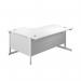 First Radial Right Hand Desk 1600x1200x730mm White/White KF803126 KF803126