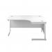 First Radial Right Hand Desk 1600x1200x730mm White/White KF803126 KF803126