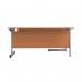 First Radial Left Hand Desk 1800x1200x730mm BeechSilver KF803133 KF803133