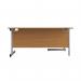 First Radial Left Hand Desk 1800x1200x730mm Nova OakSilver KF803140 KF803140