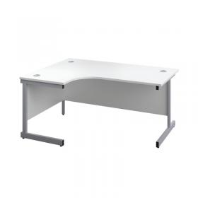 VOW First Radial Left Hand Desk 1800x1200x730mm WhiteSilver KF803157 KF803157