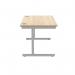 Astin Rectangular Single Upright Cantilever Desk 1200x800x730mm Canadian OakSilver KF803158 KF803158