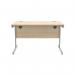 Astin Rectangular Single Upright Cantilever Desk 1200x800x730mm Canadian OakSilver KF803158 KF803158