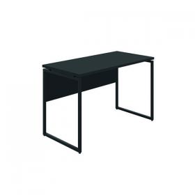 Jemini Soho Square Leg Desk 1200x600x770mm Black/Black Leg KF80316 KF80316