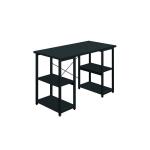 Jemini Soho Desk with Straight Shelves 1200x600x770mm Black/Black Leg KF80317 KF80317