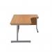 First Radial Right Hand Desk 1800x1200x730mm Nova OakSilver KF803171 KF803171