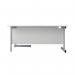First Radial Right Hand Desk 1800x1200x730mm WhiteSilver KF803188 KF803188