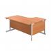 First Radial Left Hand Desk 1800x1200x730mm BeechWhite KF803195 KF803195