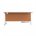 First Radial Left Hand Desk 1800x1200x730mm BeechWhite KF803195 KF803195