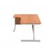 First Radial Left Hand Desk 1800x1200x730mm BeechWhite KF803195 KF803195