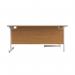 First Radial Left Hand Desk 1800x1200x730mm Nova OakWhite KF803201 KF803201