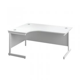 VOW First Radial Left Hand Desk 1800x1200x730mm WhiteWhite KF803218 KF803218
