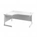 First Radial Left Hand Desk 1800x1200x730mm WhiteWhite KF803218 KF803218