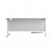 First Radial Left Hand Desk 1800x1200x730mm WhiteWhite KF803218 KF803218