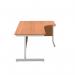 First Radial Right Hand Desk 1800x1200x730mm BeechWhite KF803225 KF803225