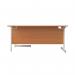 First Radial Right Hand Desk 1800x1200x730mm BeechWhite KF803225 KF803225
