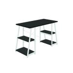 Jemini Soho Desk with Angled Shelves 1200x600x770mm White/Black Leg KF80323 KF80323