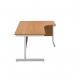 First Radial Right Hand Desk 1800x1200x730mm Nova OakWhite KF803232 KF803232