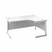 First Radial Right Hand Desk 1800x1200x730mm White/White KF803249 KF803249